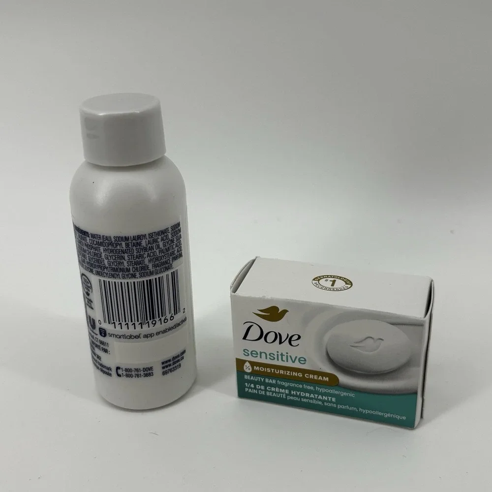 Dove Deep Moisture Nourishing Body Wash 3oz & Bar Soap Travel Size